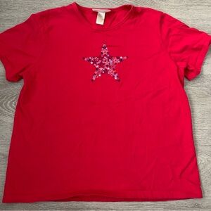 Vintage M&C Sportswear Red Star T-Shirt Size L